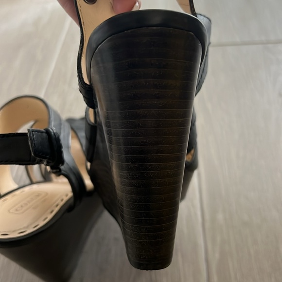 Coach Jazlyn Vegan Leather Wedge Heels size 7 - Picture 8 of 11